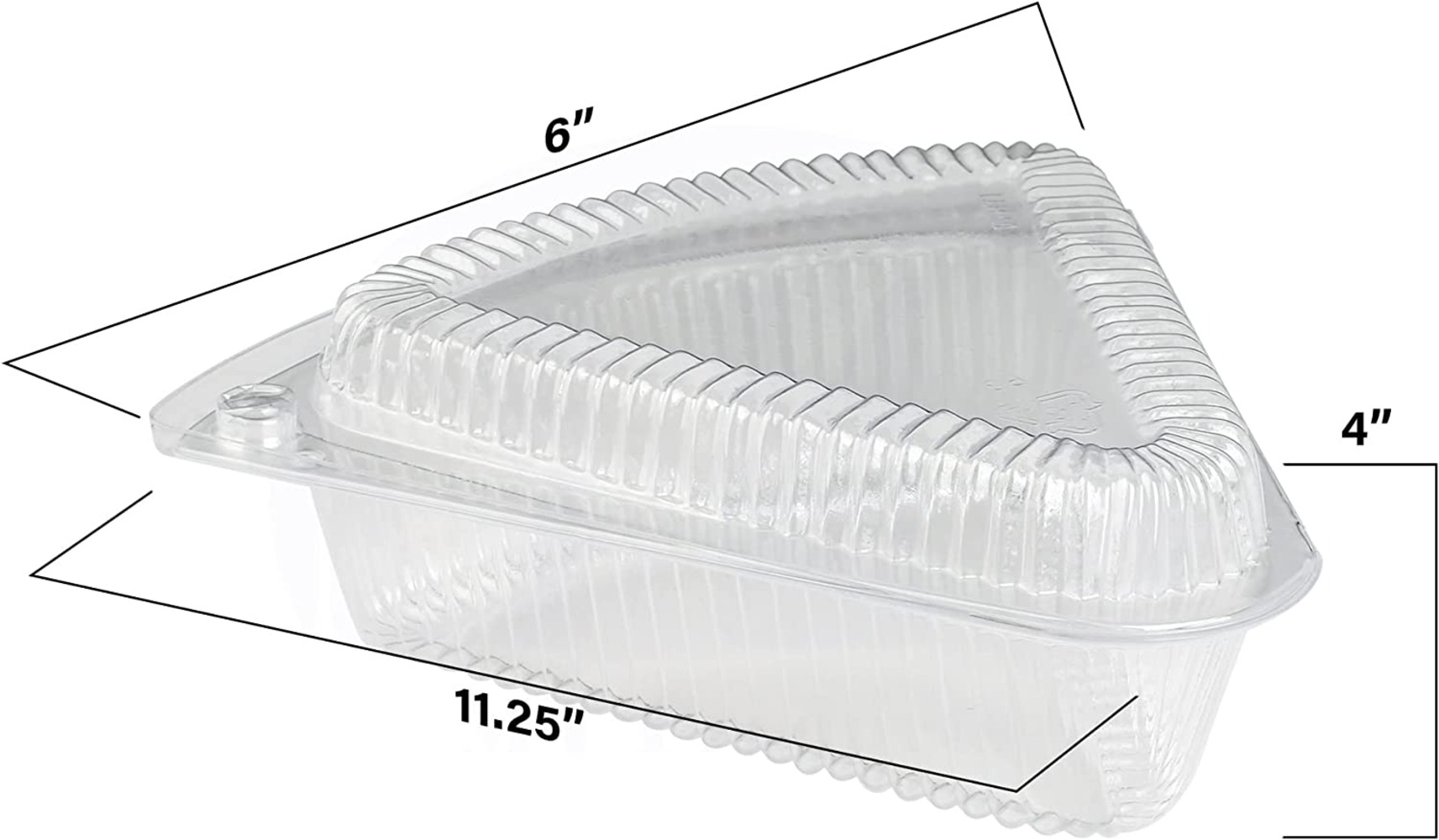 MT Products Disposable Plastic Hinged Loaf / Small Hoagie Container - (Pack of 20)