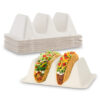 MT Products Disposable Pulp Fiber 2 Taco Holder 7 x 4.25 x 3.5 inches - Pack of 15, Made in the USA, Perfect for Serving and Displaying Tacos