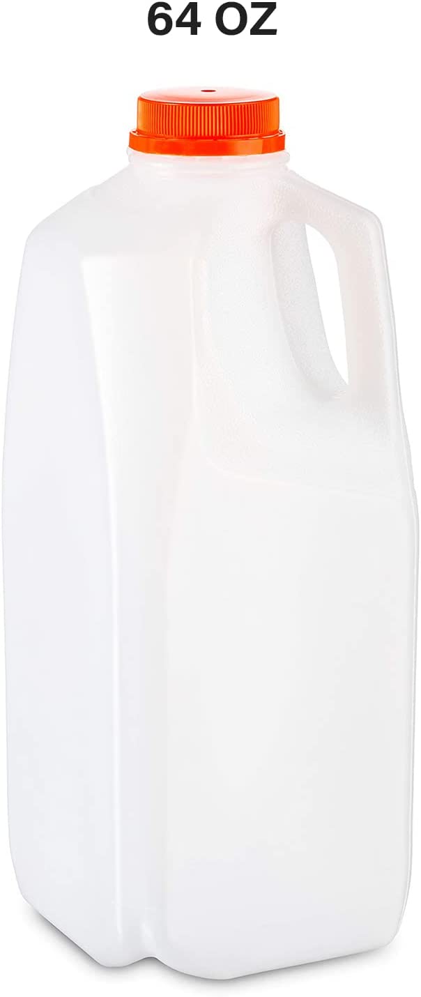(38 Count) Disposable Plastic Juice Bottles | 64 Oz with Lids BPA-Free for  Milk Tea Lemonade Liquid Leak Proof