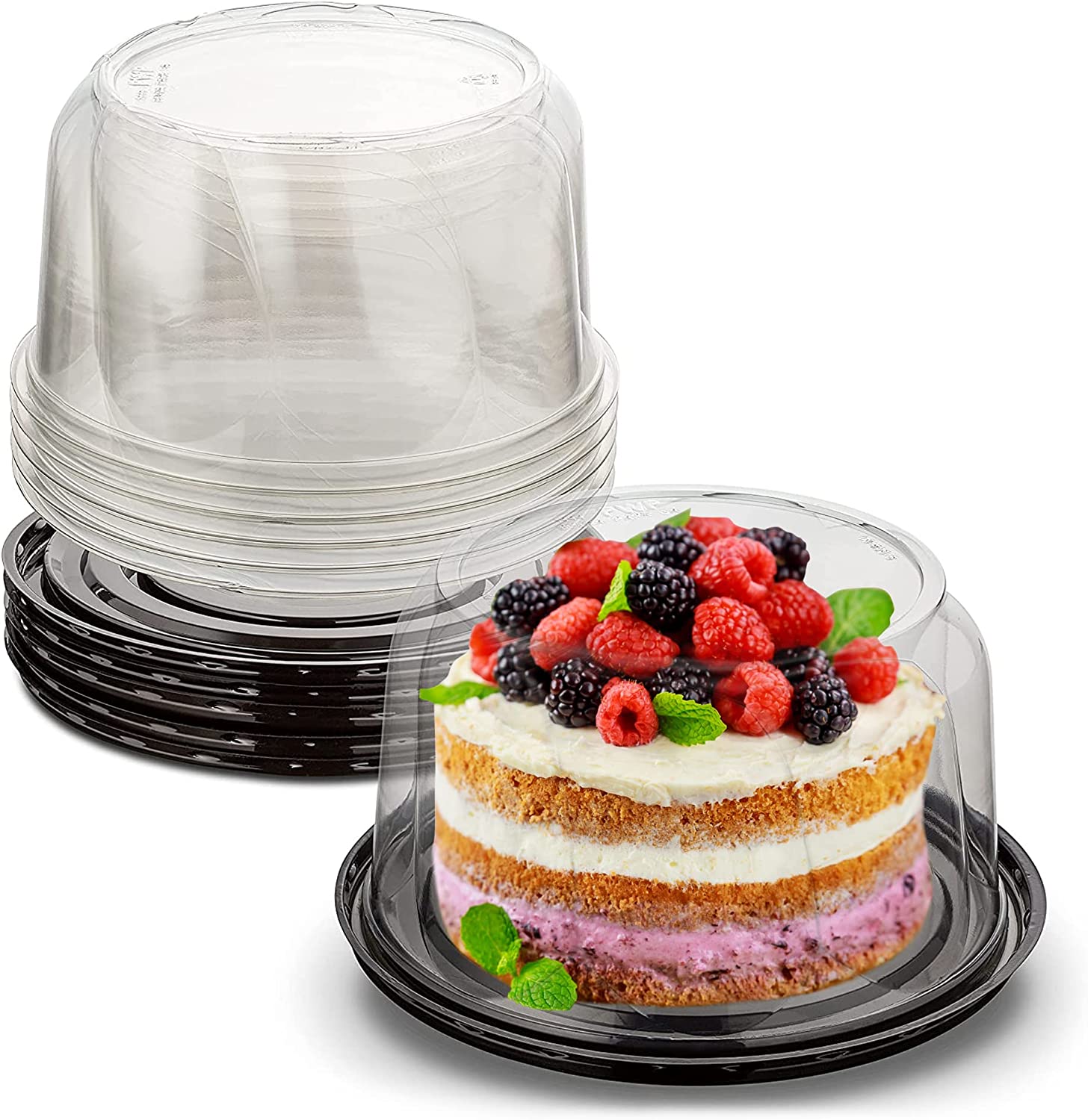Homeries Cake Stand with Dome Cover (6 in 1) Multi-Functional Serving  Platter and Cake Plate - Use as Cake Holder, Salad Bowl, Platter, Punch  Bowl, Desert Platter, Nachos & Salsa Plate, (Acrylic) -