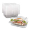 MT Products Disposable Plastic Hinged Loaf Containers - 8” x 4” x 3.85” Durable Medium Hoagie or Sandwich Container - Made in the USA - Pack of 20. Featuring a clear, sturdy plastic design with a secure hinged lid, perfect for storing and transporting hoagies, sandwiches, and loaf-sized items