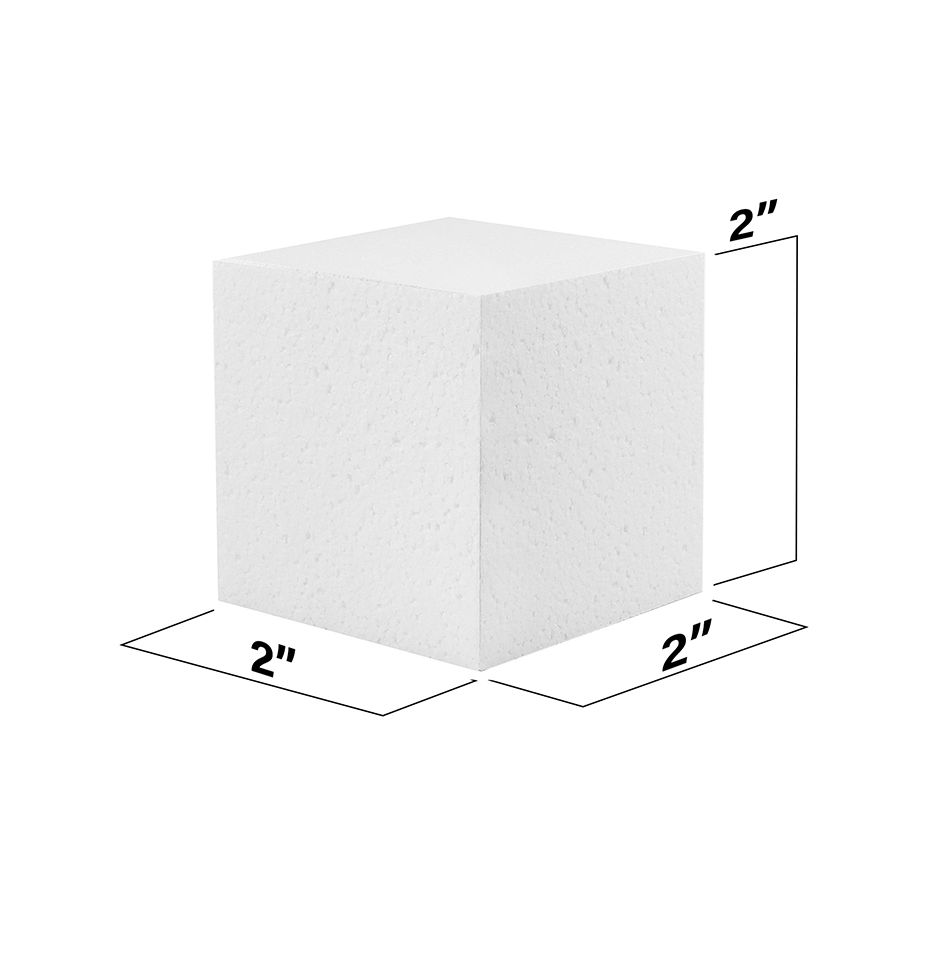 6 Pack Foam Rectangle Blocks for Crafts (8 x 4 x 2 in)