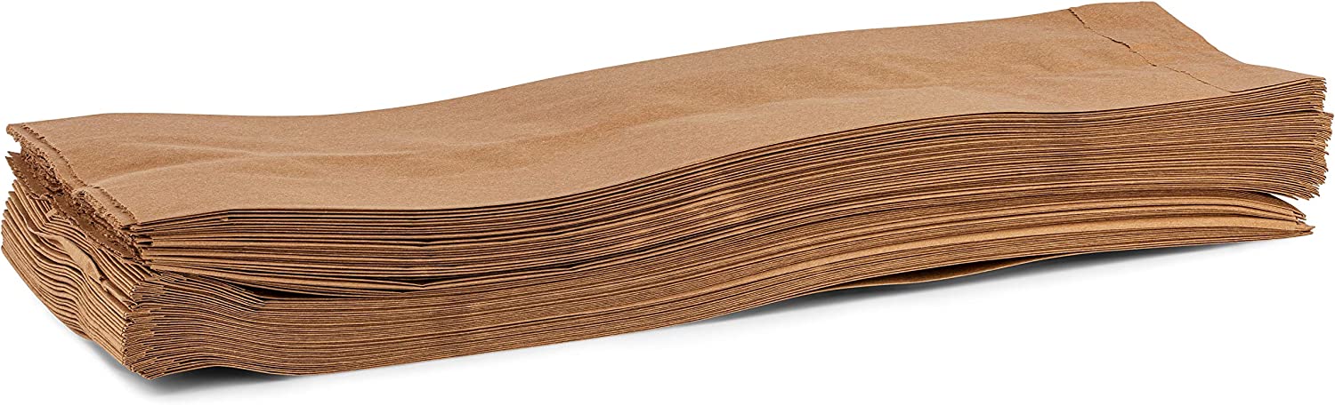 MT Products Quart Kraft Brown Paper Gift Bags – 50 Pack – Wine Bottle Size – USA Made