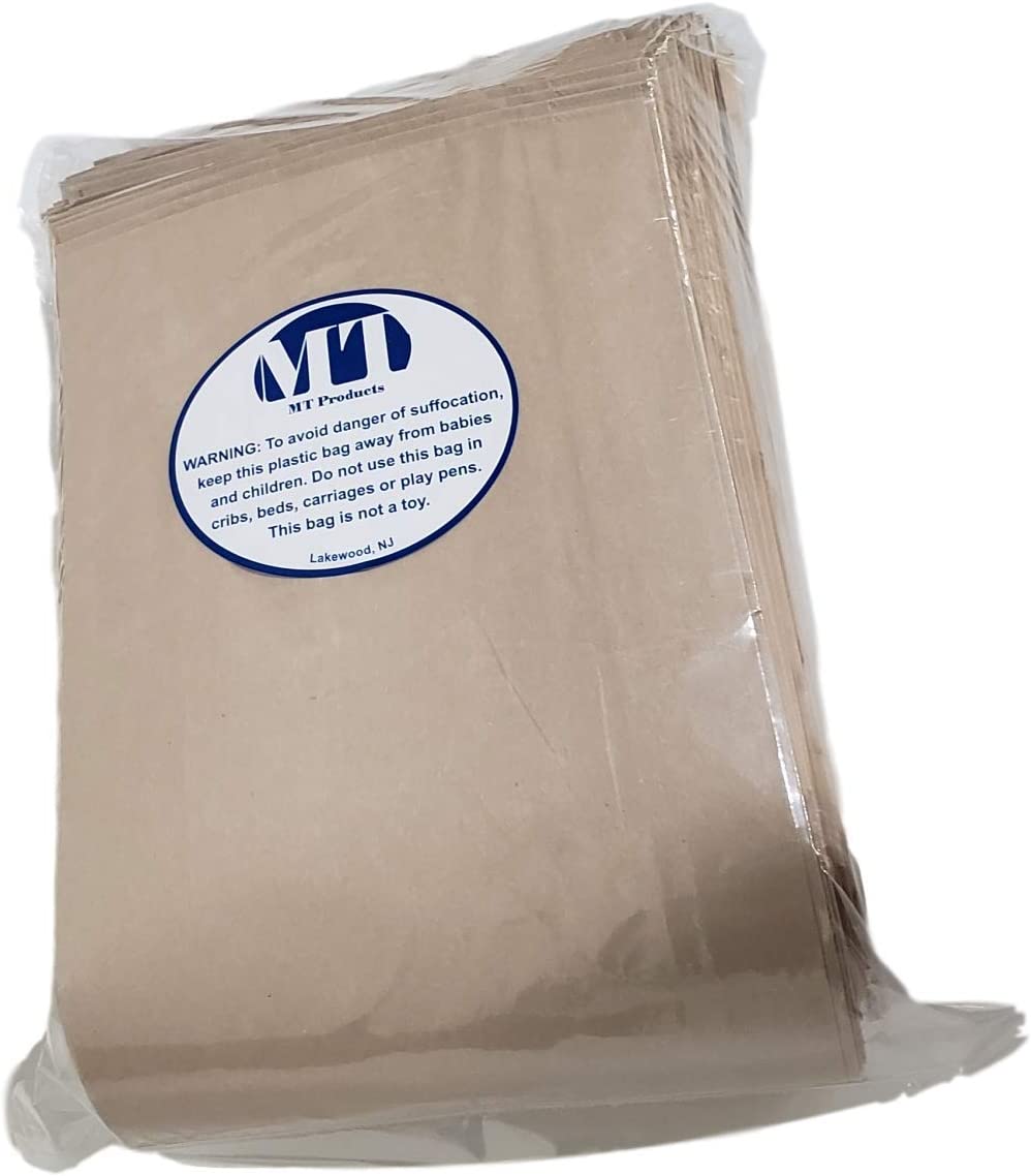 MT Products Brown Breathable Paper Bread Bag with Clear Window 6.5