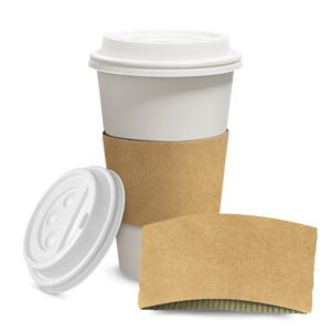 MT Products 16 oz Paper Coffee Cups with Lids and Sleeves - Disposable Coffee Cups for Hot Beverages - Set of 30, Perfect for Home, Office, or On-the-Go