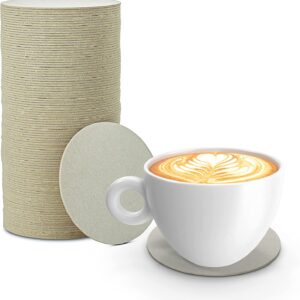 MT Products Blank Off-White Cup Coaster 4” - Heavyweight Disposable Paper Drink Coasters for Hot and Cold Beverages - Pack of 1000
