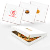 MT Products custom printed extra thin white pizza boxes 14 x 14 x 1.9 inches – personalized lightweight pizza takeout boxes with logo for restaurants, pizzerias, catering, and food delivery – made in the USA